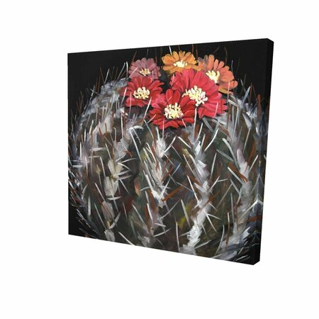 FONDO 16 x 16 in. Mammillaria Cactus In Bloom-Print on Canvas FO2790798